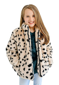 Fab Fur Kid's Cheetah Everyday Zip Jacket