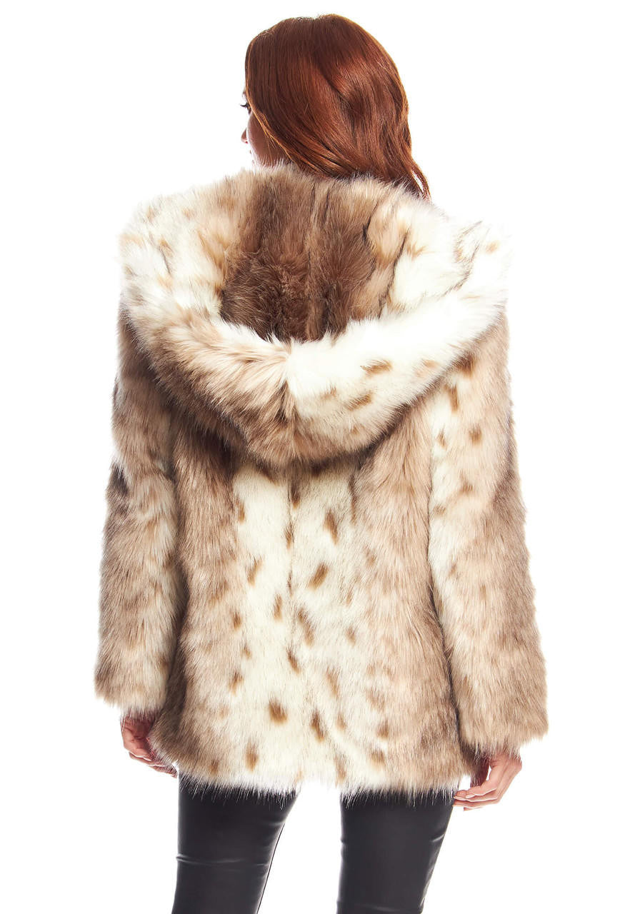 Fab Fur Lynx Hooded Coat