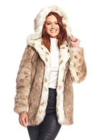 Fab Fur Lynx Hooded Coat