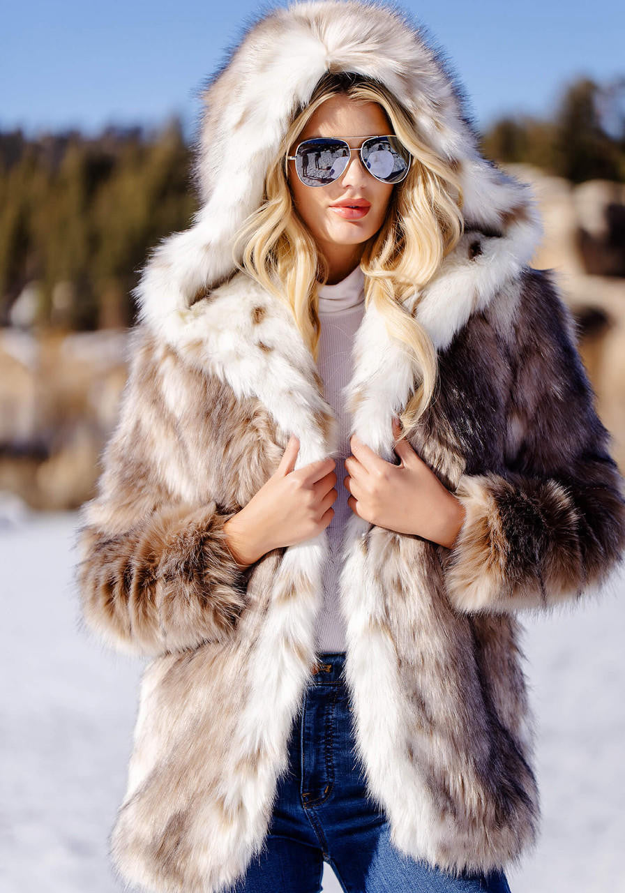 Fab Fur Lynx Hooded Coat