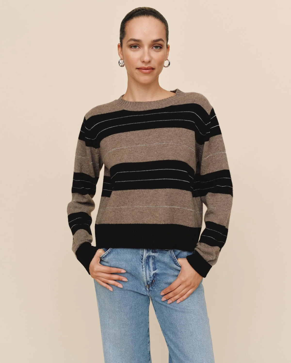 BD Crew Sweater Frappe Stripe