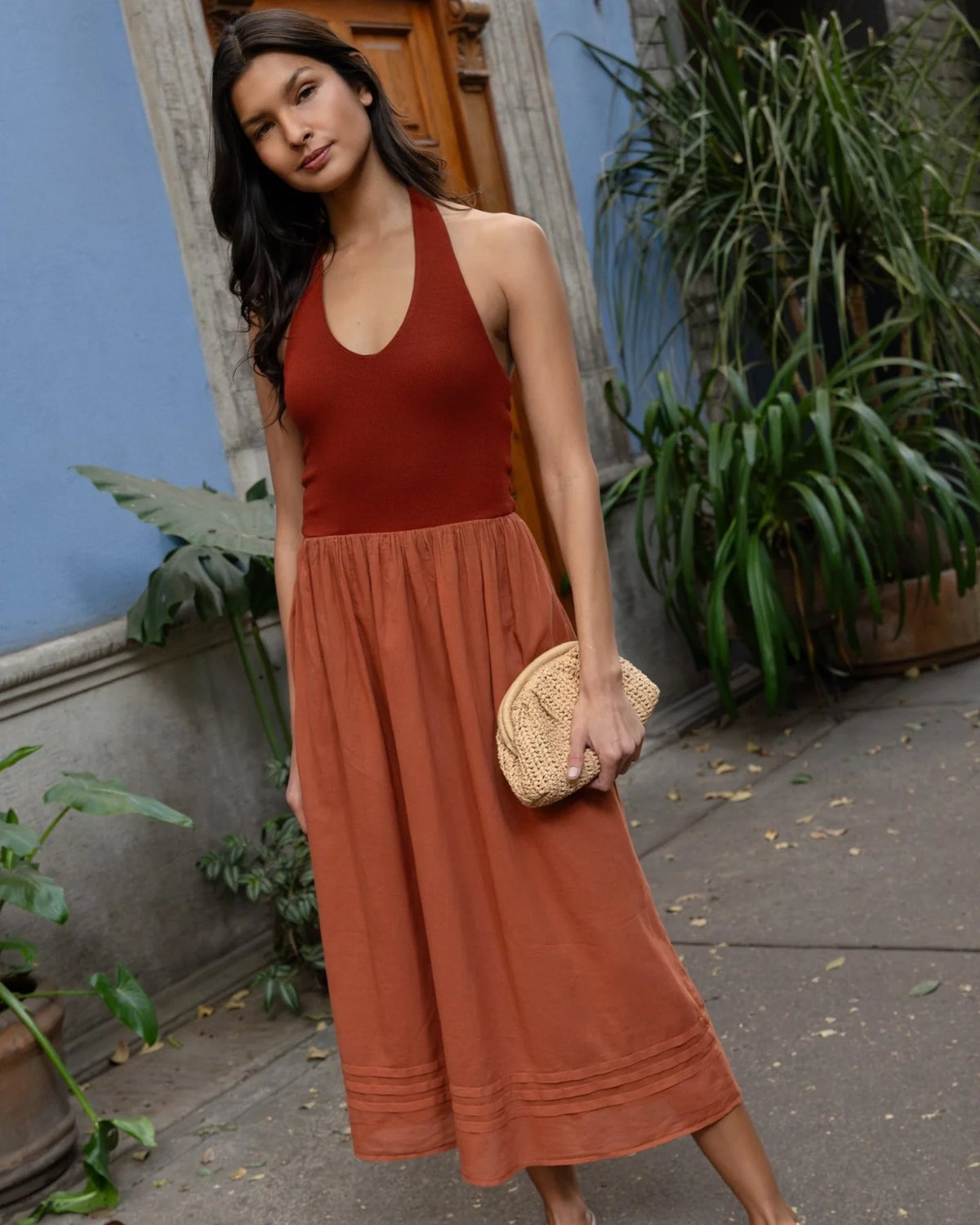 BD Halter Red Sand Dress