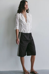 Free People Salone Eyelet Top Ivory