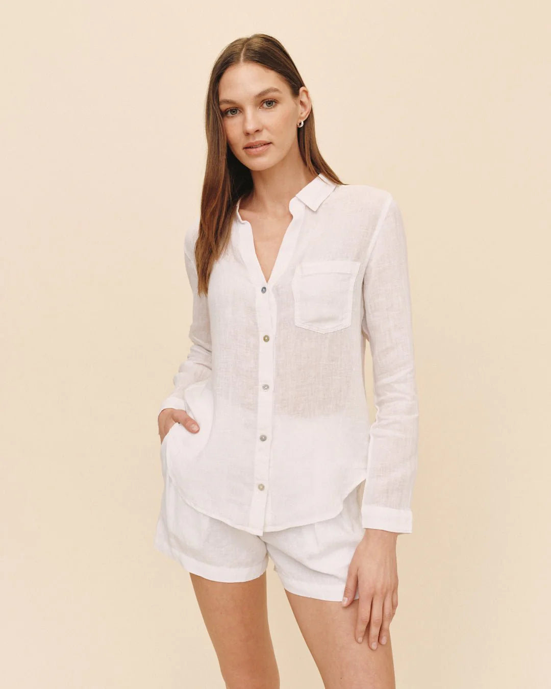 BD Pocket Button Down White