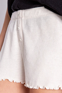PJS Textured Essentials Shorts Stone