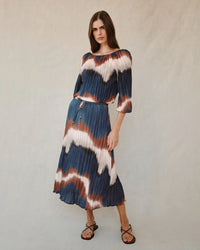 BD Pleated Skirt Midnight Tides