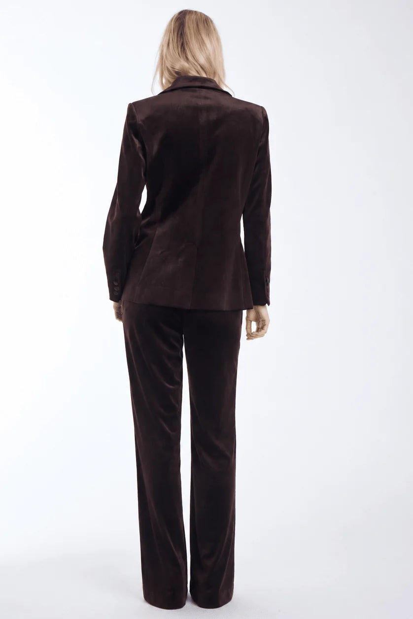 Karina Grimaldi Shon Velvet Jacket Espresso