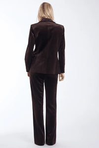 Karina Grimaldi Shon Velvet Jacket Espresso