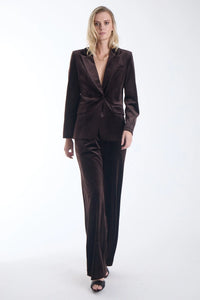 Karina Grimaldi Shon Velvet Jacket Espresso