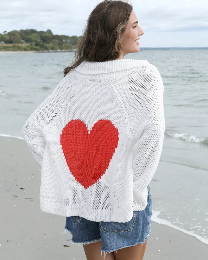 Wooden Ships Heart Back Cardi