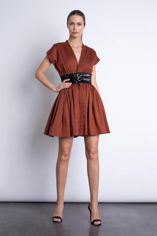 butter yellow satin mini dress Anige Tie Front Mini Dress - Butter Yellow